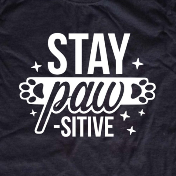 Stay Paws-itive - Love animals fitted ladies shirt - Picture 2 of 3